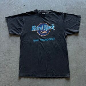 Vintage 90s Hard Rock Cafe Shirt Size Medium Black San Francisco Hotel Casino